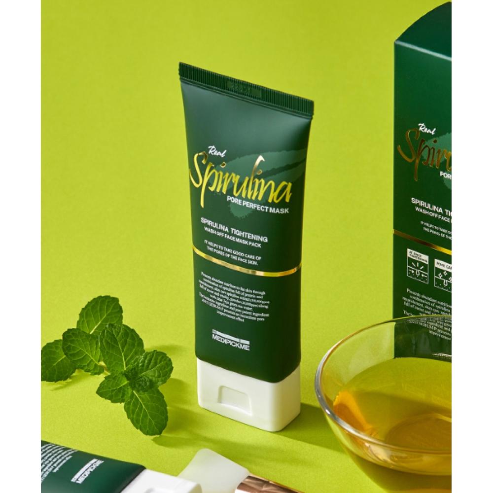 Medipickme Real Spirulina Pore Perfect Pore   Soothing Mask Pack 100g