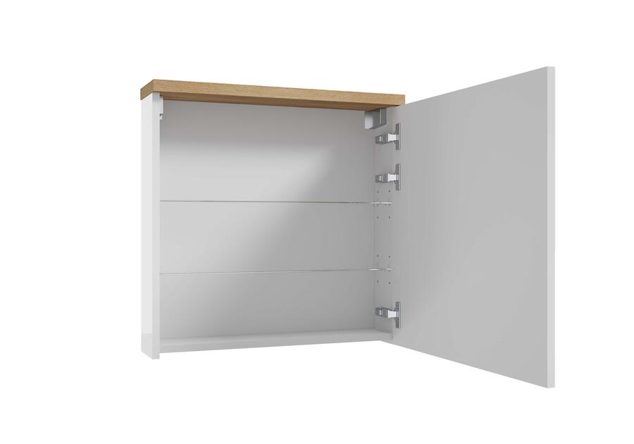 Ronda White Gloss Wall-hung Bathroom Mirror Cabinet 60x50 Cm