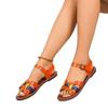 Fashion Mix Color Flat Sandals for Women Summer 2025 Comfortable Non Slip Beach Shoes Woman Lightweight Ankle Strap Roman Sandals
