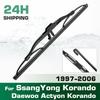 Rear Windshield Wipers Blades,Premium All-Season Wiper Blades Replacement For SsangYong Korando Daewoo Actyon Korando 1997-2006