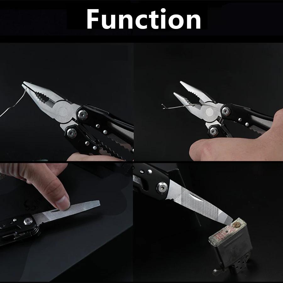 Outdoor Multitool Camping Portable Stainless Steel Folding Multifunction Tools Emergency survival Knife Pliers
