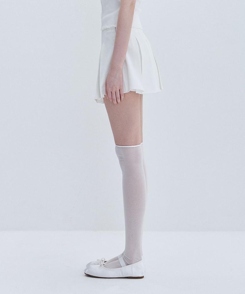 Moabel Classic Pleats Tennis Skirt - White