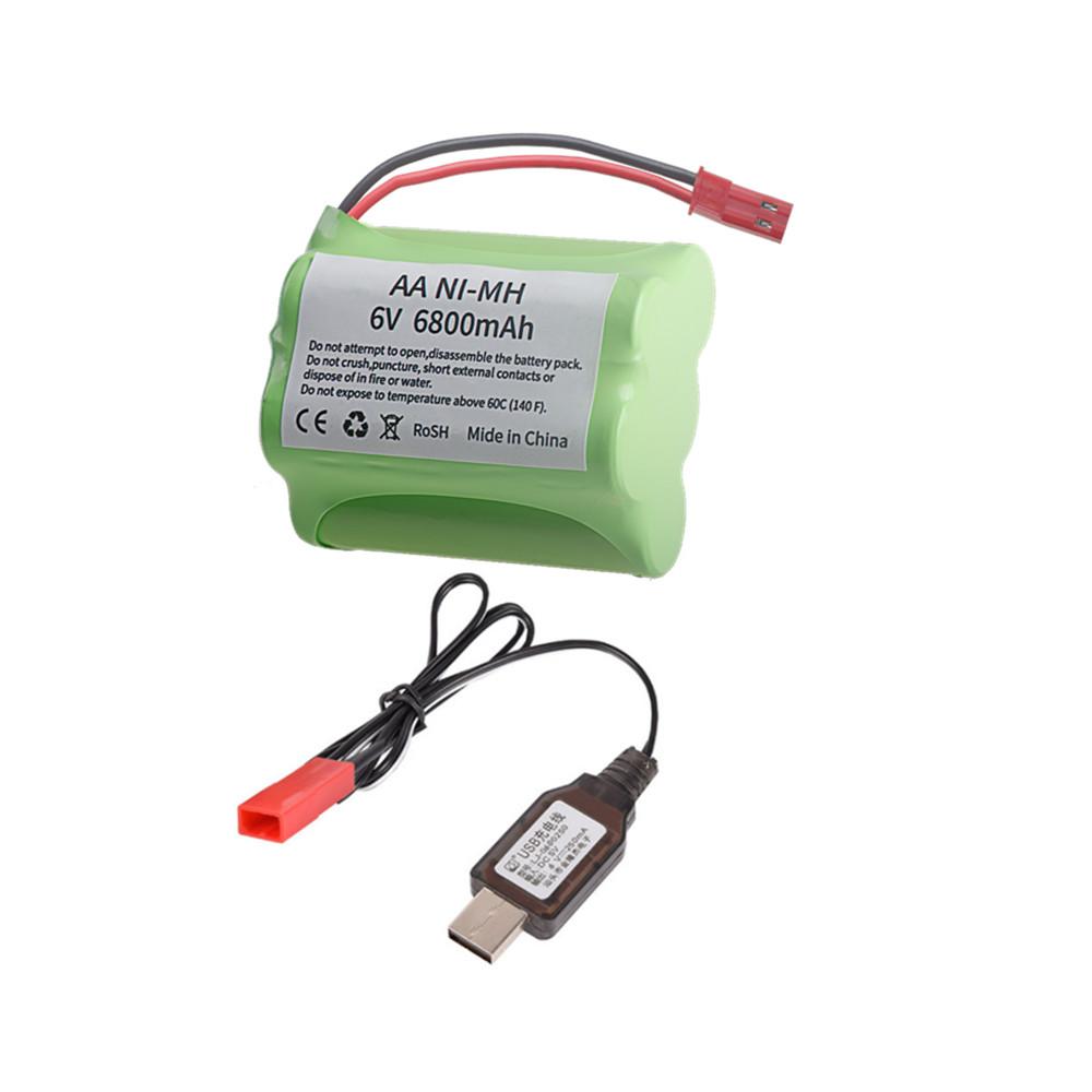 Akumulator 6V 6800mAh z ładowarką Do zabawek RC Samochodów Czołgów Robotów Pistoletów Akcesoriów do zabawek NiMH 5*AA Pakiet baterii 6V