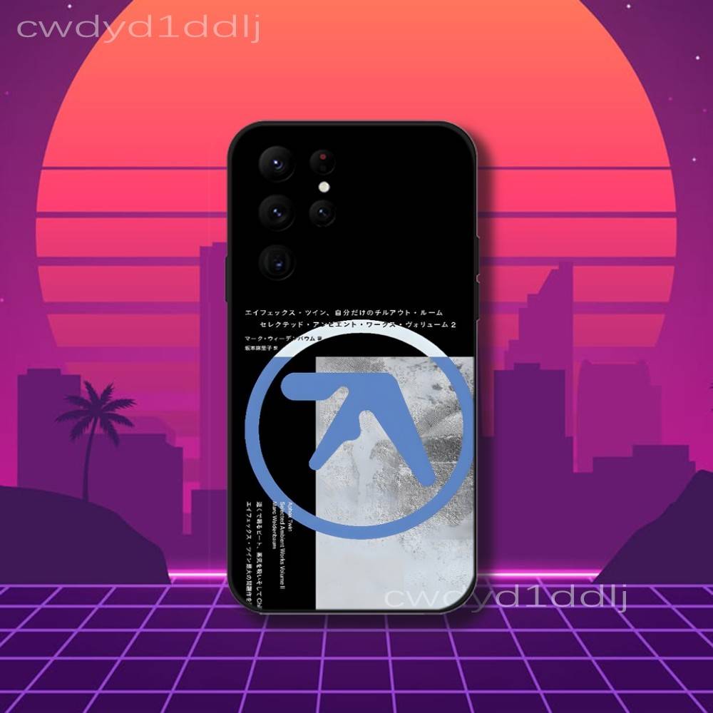 A-Aphex Twin Syro LOGO Phone Case For Samsung S10,S21,FE,S21 ,S26,S25,S24,S23,Ultra,S9,S22,Plus Black Shockproof Silicone Sof