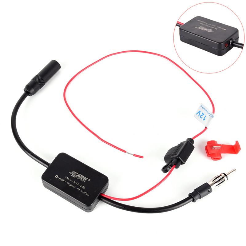 Car Stereo FM/&AM Radio Signal Antenna Aerial Signal Amp Amplifier Booster Inline