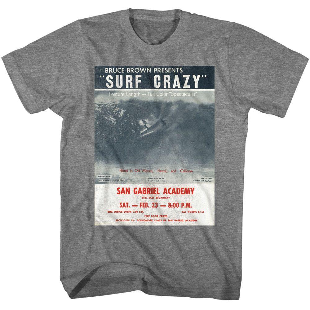 Bruce Brown Films Surf Crazy Poster Movie Shirt S
