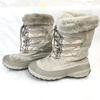 Columbia Warm Lined Waterproof Snow Boots 24.0 UK5.5 Gray Beige(USED)