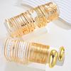 30 Stück/Set Vintage Minimalistisch Blume Hohl Kette Armreifen Für Frauen Mode Gold Farbe Wassertropfen Armband Täglich Party Schmuck