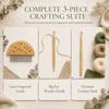 Wooden Weaving Loom Comb Large Eye Needle Hand Looming Accessories  For Beginners