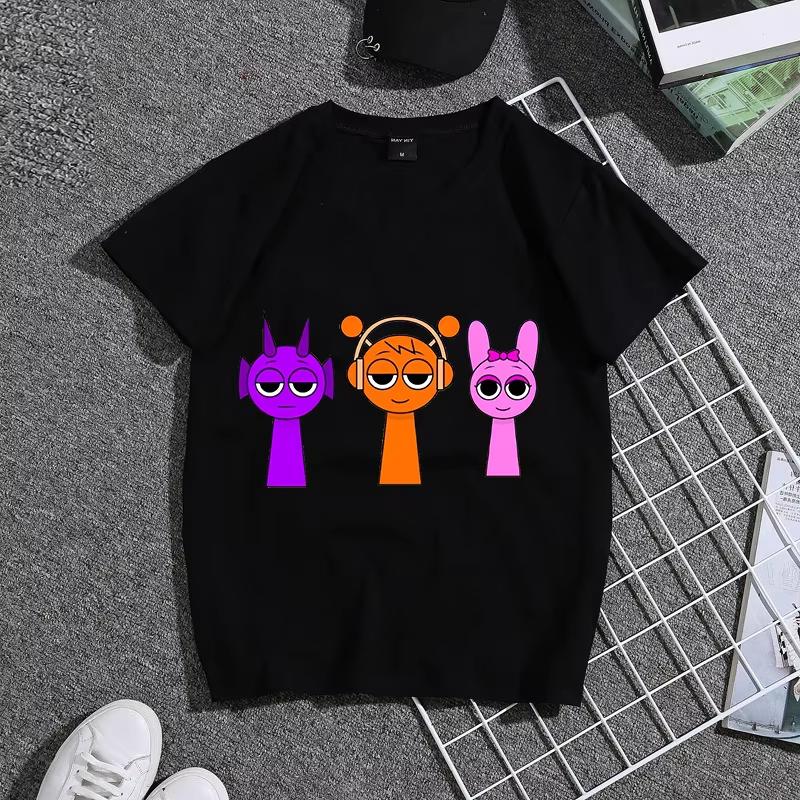 Kids Boys Cute Music Cartoon Characters Graphic TShirt Soft Cotton Crew Neck Tee Casual Summer Wear for School Playdf0018