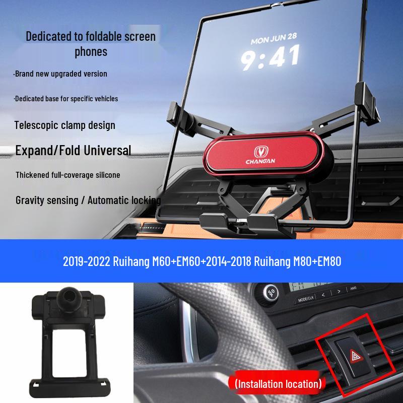 Foldable Mobile Phone Holder for Changan Eado/Deep Blue/Ounuo/CS55/Benben/CS75/Coser/Oshan Vehicles