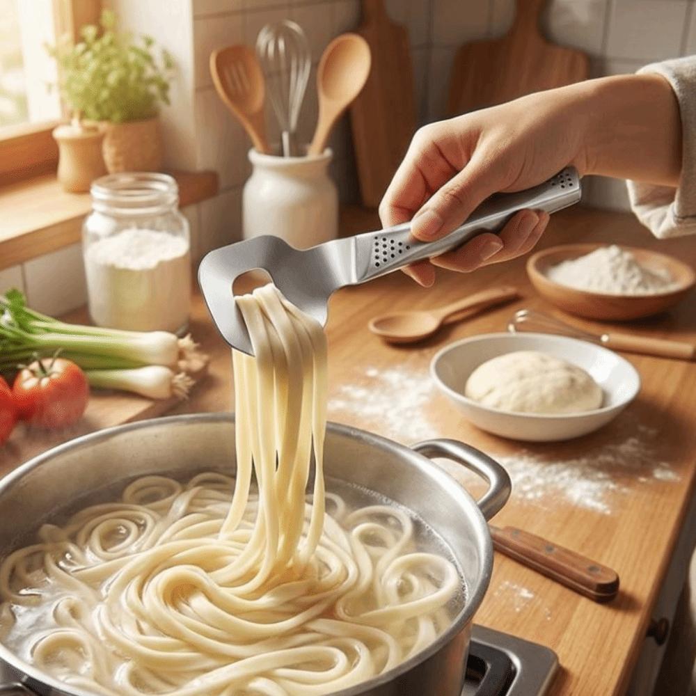 Stainless Steel Dough Whisk Mixing Stirrer Spaghetti Slicer Manual Noodle Cutter Bread Making