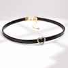 Heart Necklace, Women's Collarbone Chain, Neck Collar, Black Diamond Necklace