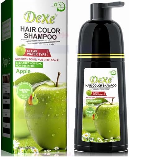 URBANMAC Black Hair Shampoo Applle Dye Clear Water Type, 72-Hour Fragrance, Suitable for Women, Men and Grey Hair, 400 Ml