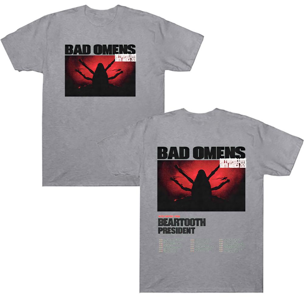 

Футболки Do You Feel Love Tour 2026 Футболки гурту Bad Omens Чоловічий Жіночий Модний Хіп-Хоп Вуличний Одяг з Коротким Рукавом Бавовняна Футболка XS