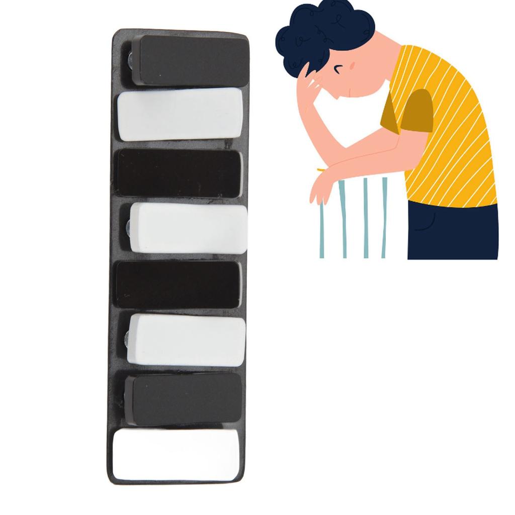 Piano Key Haptic Clicker Toy Zinc Alloy Adult Portable ADHD Slider Anxiety Stress Relief Toy