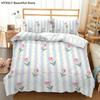 Cartoon Rabbit Bear Lovely Colorful Duvet Cover Bedding Set Pillowcases Bedclothes Single Double King Queen