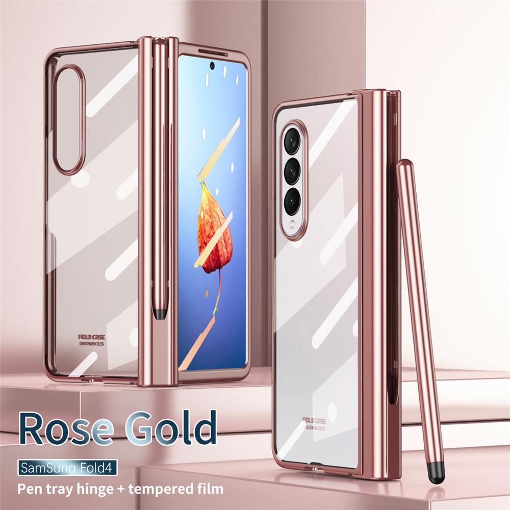 

Роскошный прозрачный чехол с покрытием для Samsung Galaxy Z Fold 4 3 5G, чехол с защитой экрана S Pen, противоударный чехол для телефона, Fundas For Z Fold 4 5G