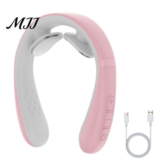 Adjustable Intensity Neck Therapy Tool Electric Massager with Heat, 10 Modes & 16 Levels, Portable Lightweight Cordless Cervical Massager, Wearable