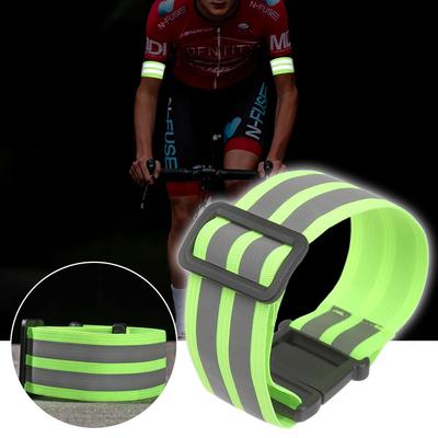 Bike Safety Alert Reflector Wristband Cycling Reflective Strips Warning Armband Bicycle Bind Strap