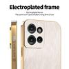 KADEM For Motorola Edge 50 5G Case Electroplating Silk Texture PU + TPU Phone Back Cover