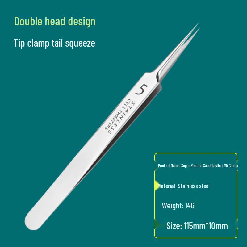 Precision Acne & Blackhead Removal Tweezers Set - Pimple Needle and Squeezing Tool