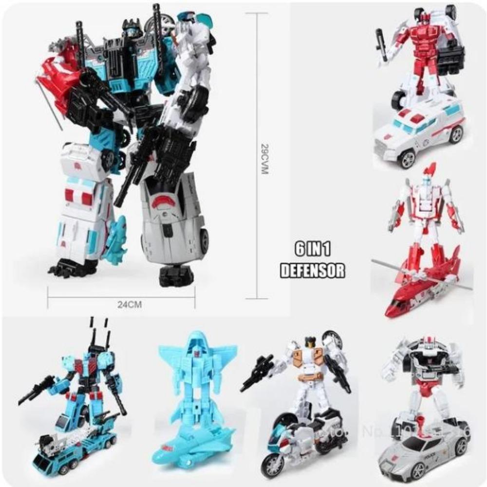 Dönüşen Robot Oyuncakları HZX Defensor Bruticus Superion Devastator IDW 5'TE 1 6'DA 1 TEK KUTUSUZ Setler Aksiyon Figürü KO 6'lı