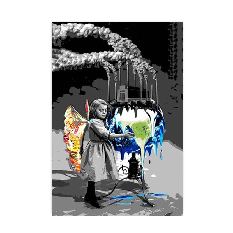 Banks Graffiti Art Canvas Painting Modern Street Pop Art On the Wall Cuadros Pictures for Living Room Home Decoration