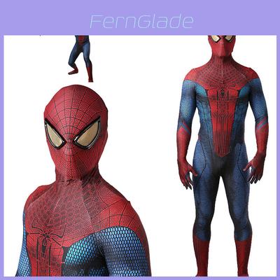 Costume Amazing Spider-man Combinaison Spandex Bleu&rouge Pour Enfants Et Adultes