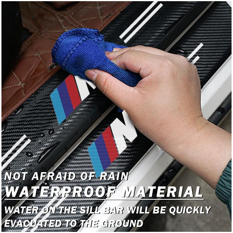Cvbsy2 Car Door Pedal Protection Sticker Carbon Fiber Threshold Strip For BMW E46 M E90 E60 F10 E39 F30 E36 F20 E87 E90 E70 E91 E30 G30