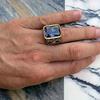 Men's Rings Set Wholesale Obsidian Agate Stones Manufacturer Direct  for Men