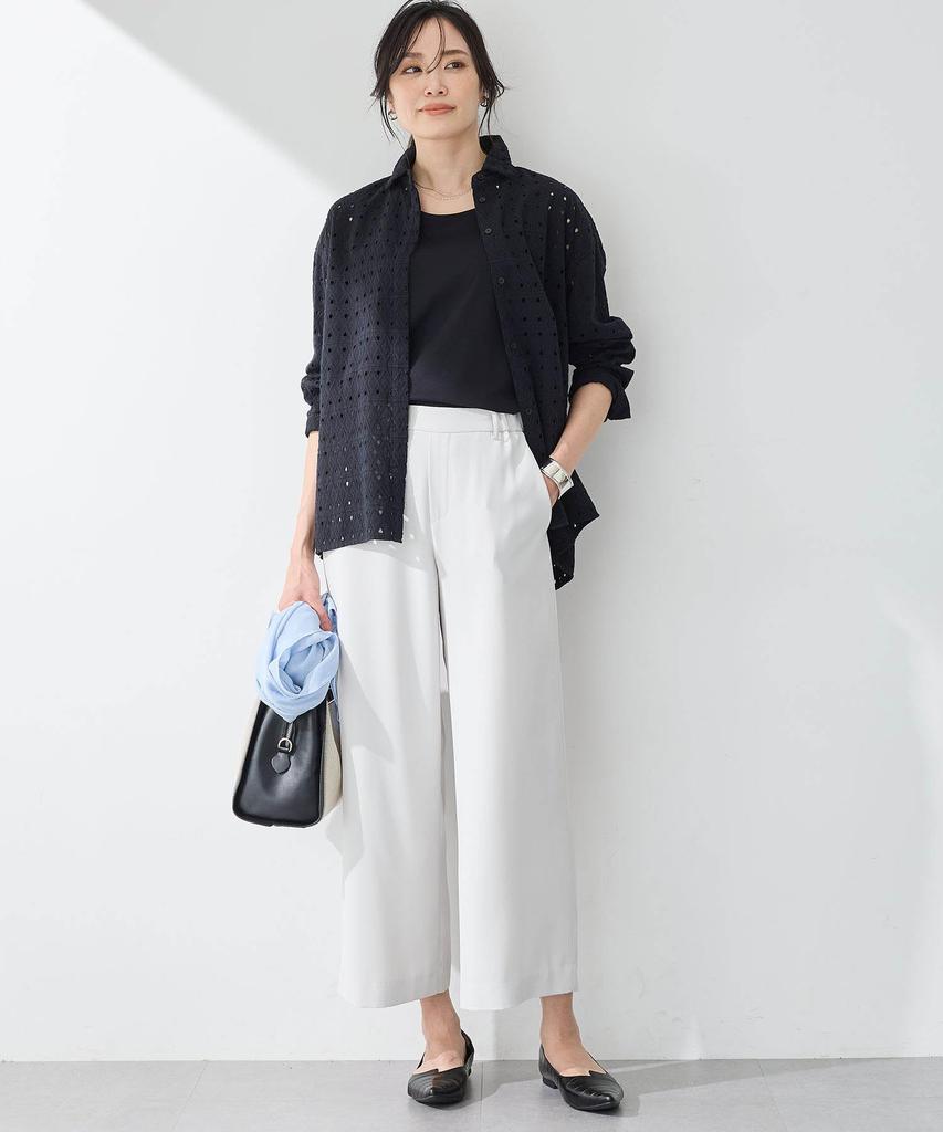 AC by Alpha Cubic Fully Embroidered Shirt Size 353773 Women's Blouse, 9, Black,