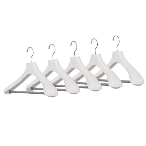 Shinko Hanger Formal Hangers, 39cm Wide x 6.3cm Thick, Roomy, Prevents Sagging, Non-Slip Stop Bar, Rotating Hooks, Stylish, Fits Suits, Shirts, Jacket