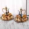 Wine Set, Alloy Home Wine Pot Glass Set, European Exquisite Vintage Wine Glass, Creative Desktop Living Room Decoration,1Set