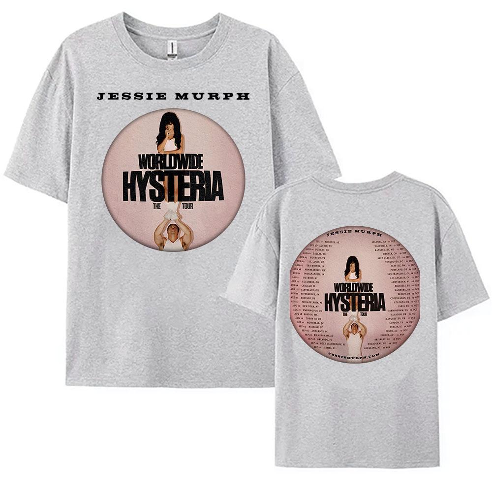Y2K JESSIE MURPH The Worldwide Hysteria Tour 2025 T-shirt Cotton Summer Unisex Streetwear Hip Hop Casual Female Tshirts Graphic