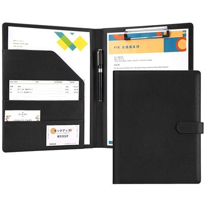 OWLKELA A4 PU Leder Klemmbrett mit Klemme Stifthalter Visitenkartenfach und Perfekt als Geschenk oder Bürobedarf Klemmbrett, Zweifach-Mappe, Multifunktionshalter,