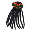 Wig Braided Hat Women's Vintage Yellow-Green Patchwork Beret Men's Halloween Yarn Knitted Hat