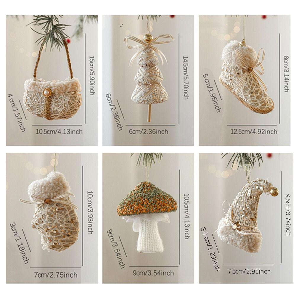 Champagne Christmas Hanging Decoration Glitter Christmas Tree Hanging Pendants  Christmas Tree