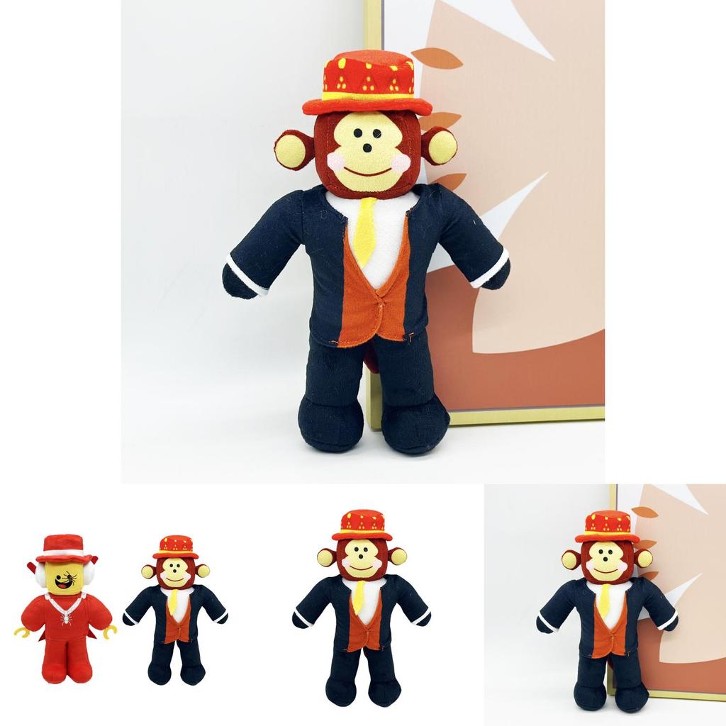 Steal A Brainrot Jandel Black Monkey Stuffed Animal With Red Hat And Sword For Playroom Gift