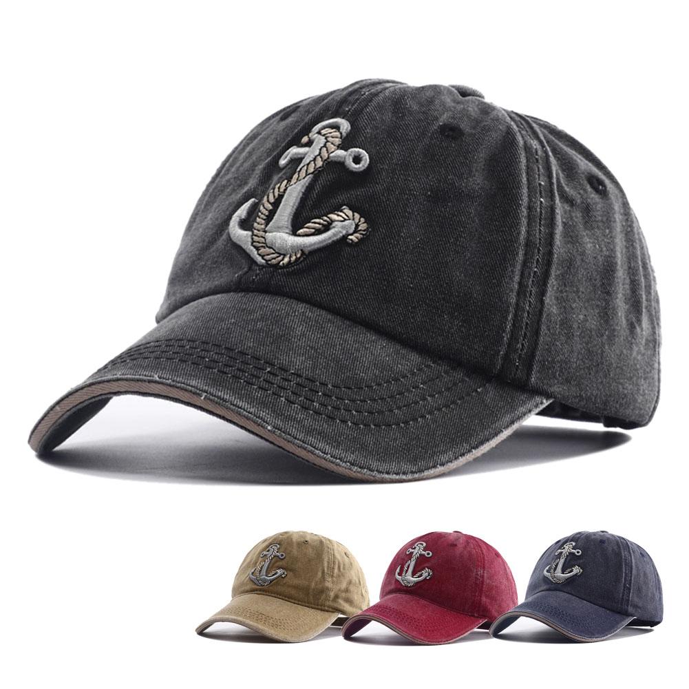 Dad Vintage Style Street Urban Hop Hip Hat Snapback Adjustable Homme Casquette Cap Baseball Denim Stitching Embroidered Anchor Quality High Caps