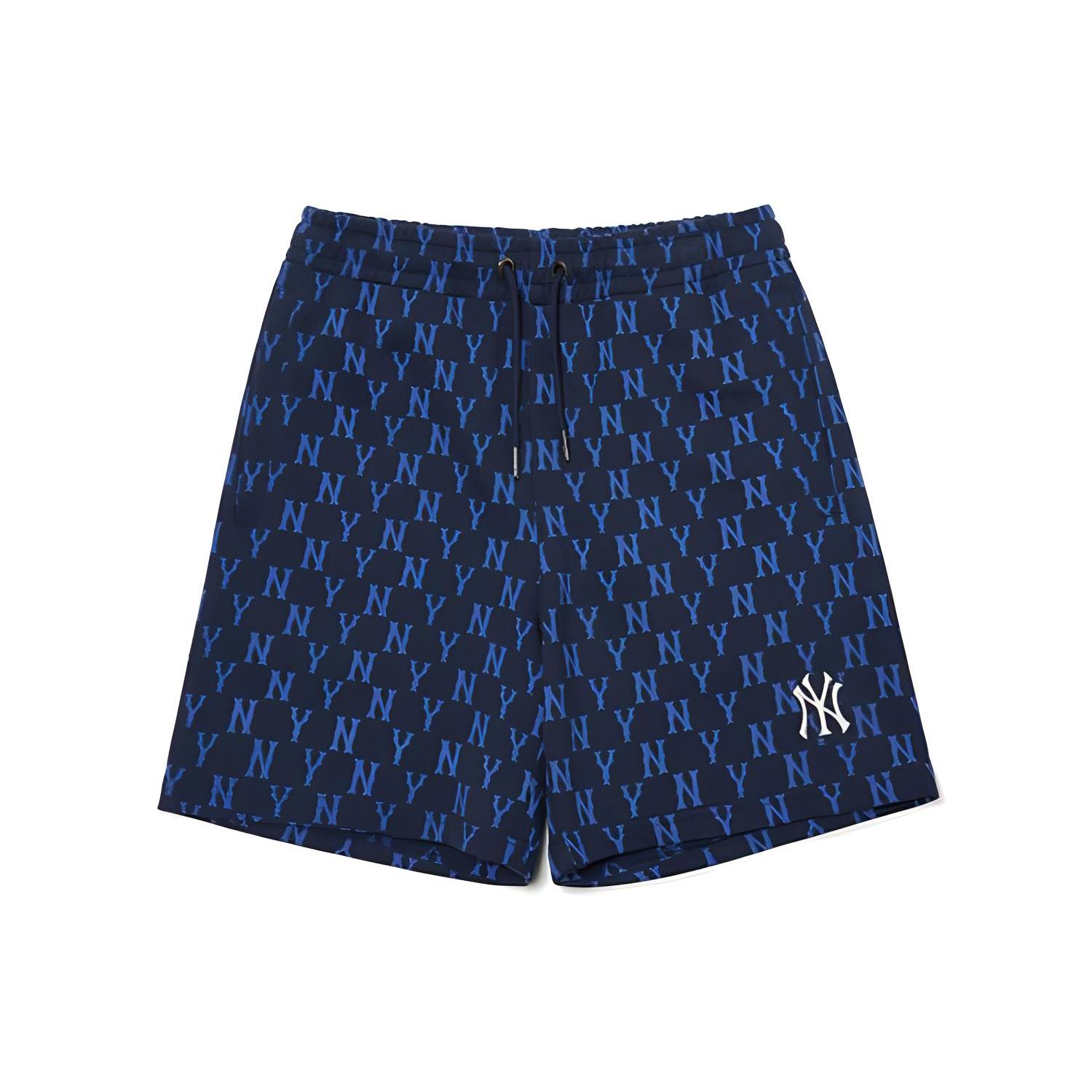 

New MLB Base Logo Casual Shorts Unisex Blue 3ASPM0123-50NYS XS