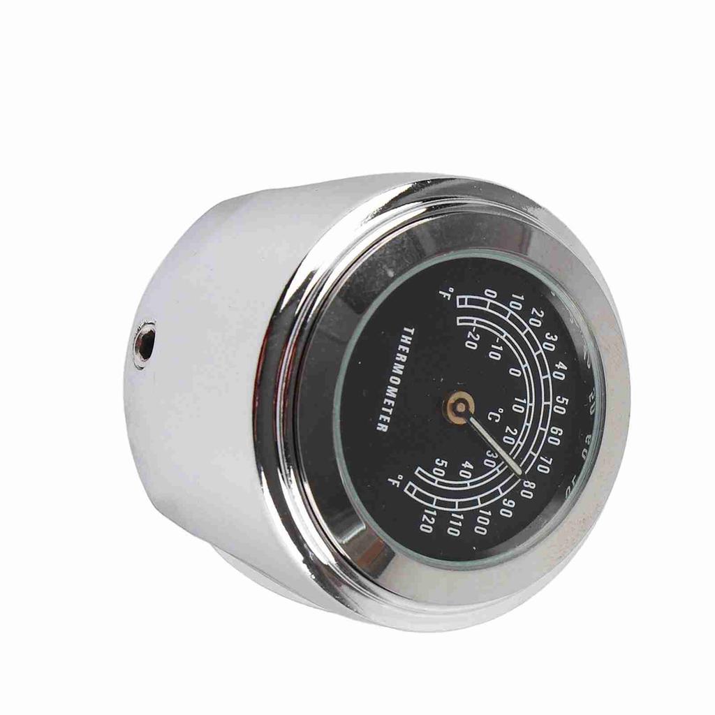22 25mm Waterproof Motorcycle Handlebar Mount Temp Thermometer Accessories(black)