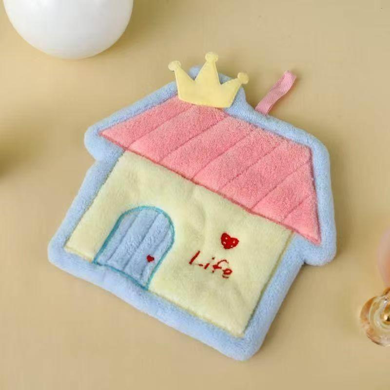 Small Cartoon Hand Towel - Cute, Hangable, Quick-Dry, Water-Absorbent for Home, Kitchen & Bathroom