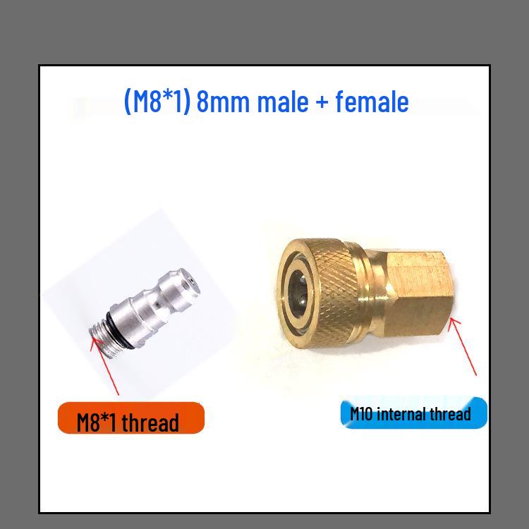 8mm M10*1 Stainless Steel High Pressure Quick Connect Male Coupler for 8mm Female.