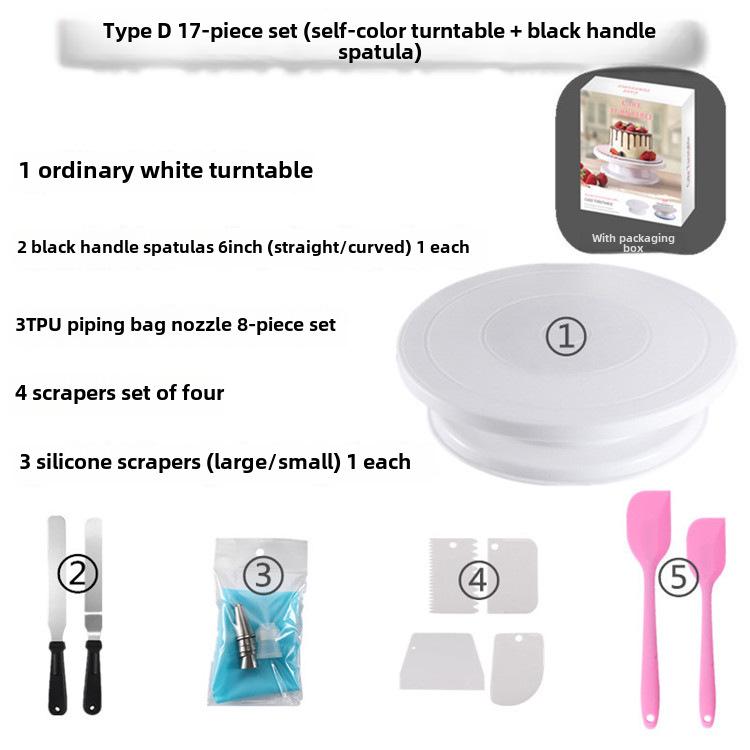 Wheat Straw Cake Turntable Decorating Set - Rotating Baking Tool for DIY Projects