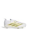 Adidas Adizero Electric+ 2.0 BSB Baseball Cleats, Size 29.5cm, White/Gold Metallic/Gold Metallic (NJI67)