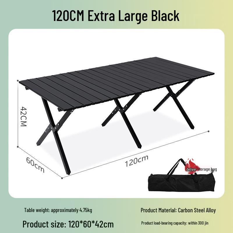 

Портативный складной набор для кемпинга на открытом воздухе, стол и стулья, со сворачивающимся столом и местом для хранения