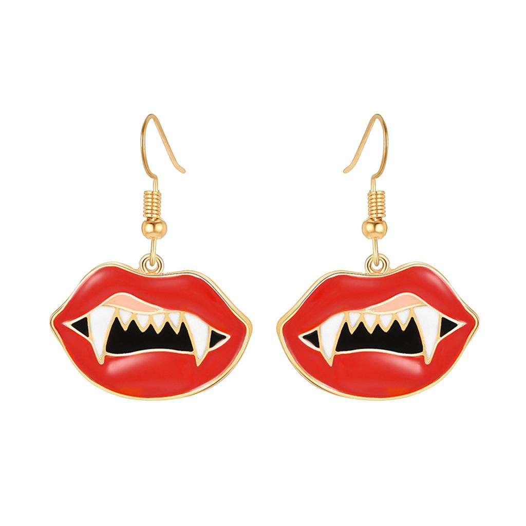 European And American Exaggerated Trend Halloween Skeleton Alloy Earrings New Earrings