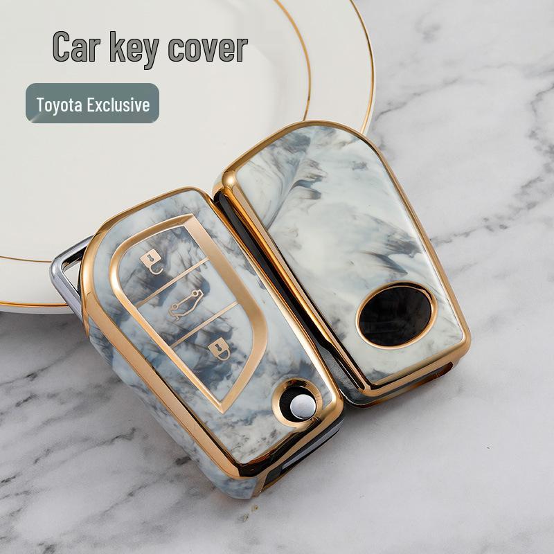 Toyota Key Case for RAV4, Camry, Reiz, Levin, Corolla, Highlander - Folding Buckle for Men and Women