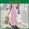 Ärmelloses Kleid mit geometrischem Muster für den Sommerurlaub und Freizeitkleidung